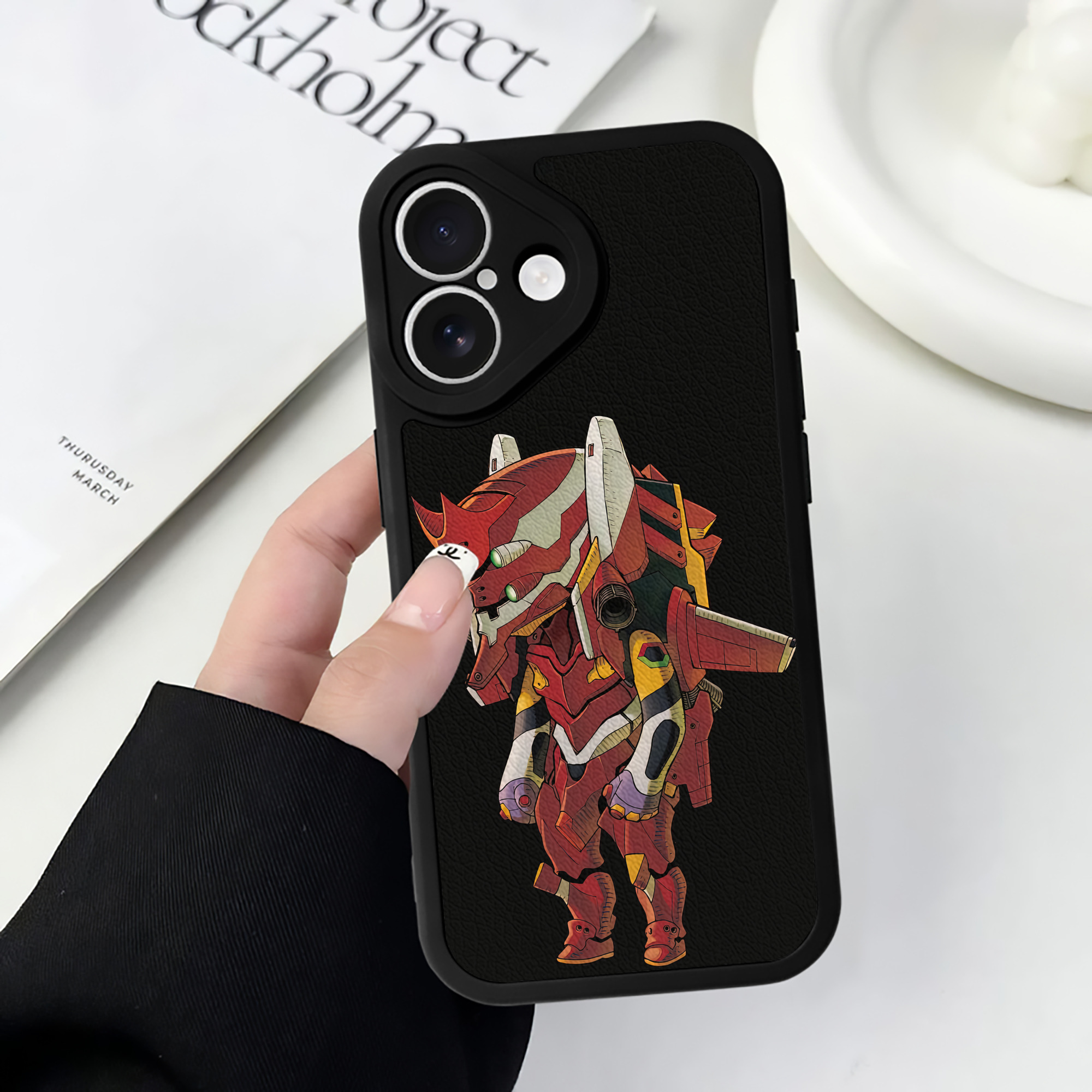 （画像用） EVA 新世紀エヴァンゲリオン 【iPhone 16シリーズ対応】シリコンスマホケース（レザー調） 材質：シリコン